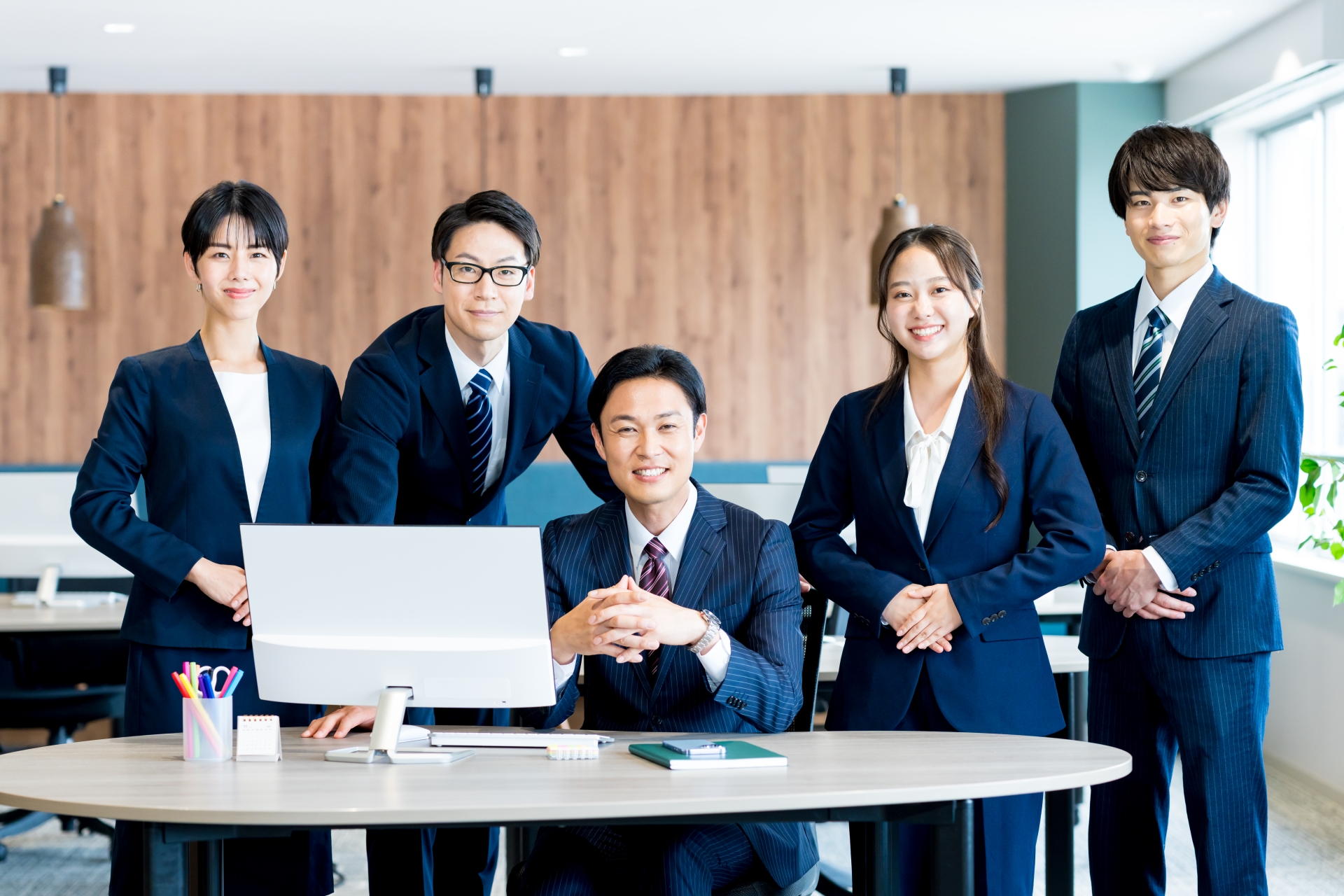 Business woman welcoming clients for consultation